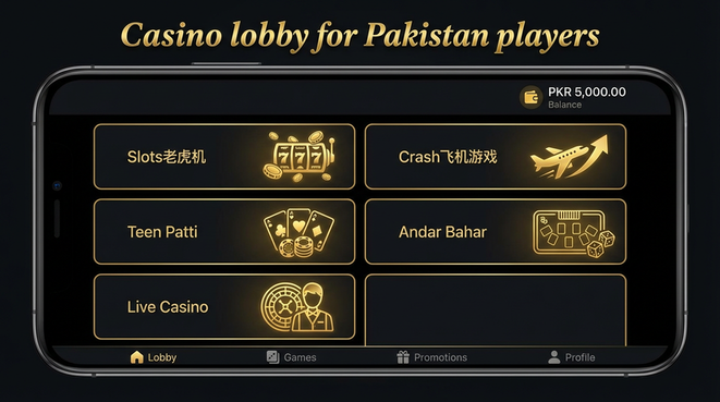Lobby view of qk777 for Pakistan users - 4